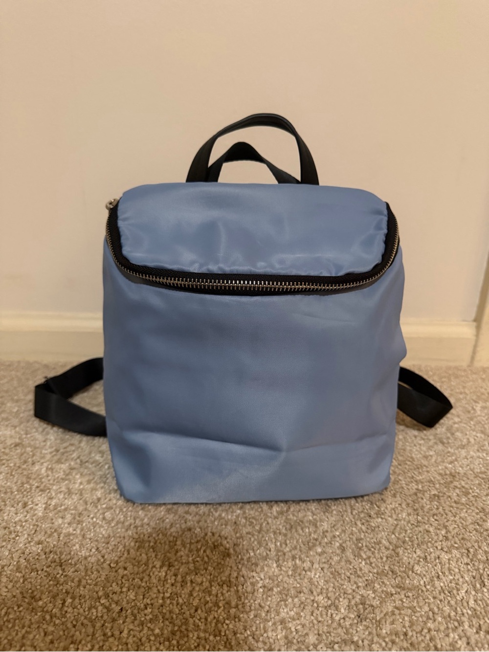 Light Blue Nylon Mini Backpack